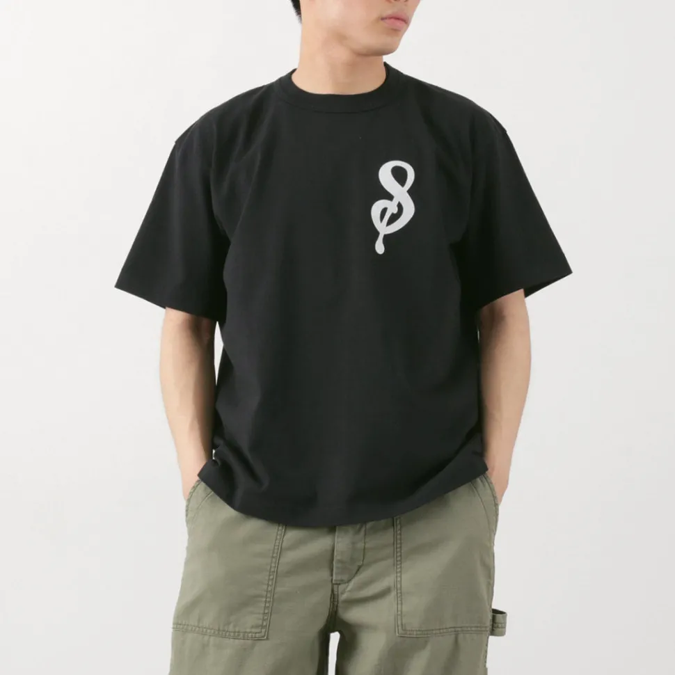 A.G.SPALDING&BROS / 14/Jersey Felt Letter Short Sleeve T-Shirt S Logo