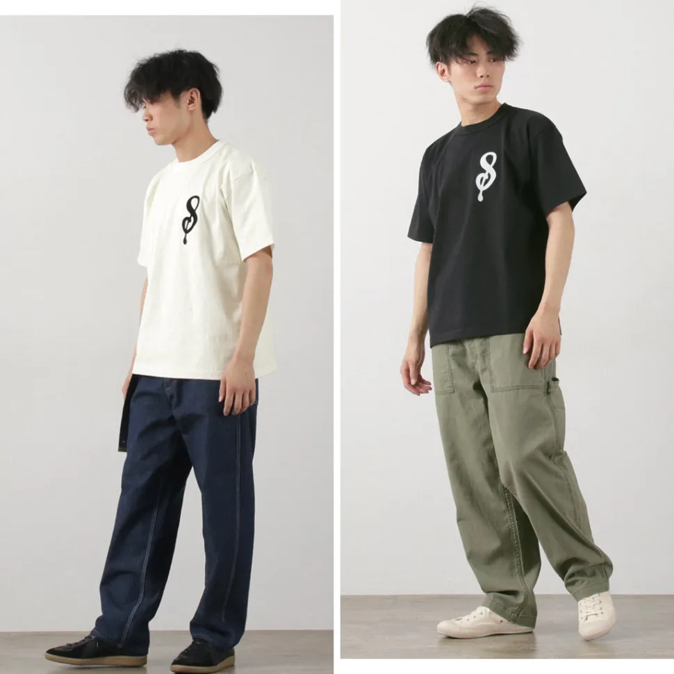 A.G.SPALDING&BROS / 14/Jersey Felt Letter Short Sleeve T-Shirt S Logo