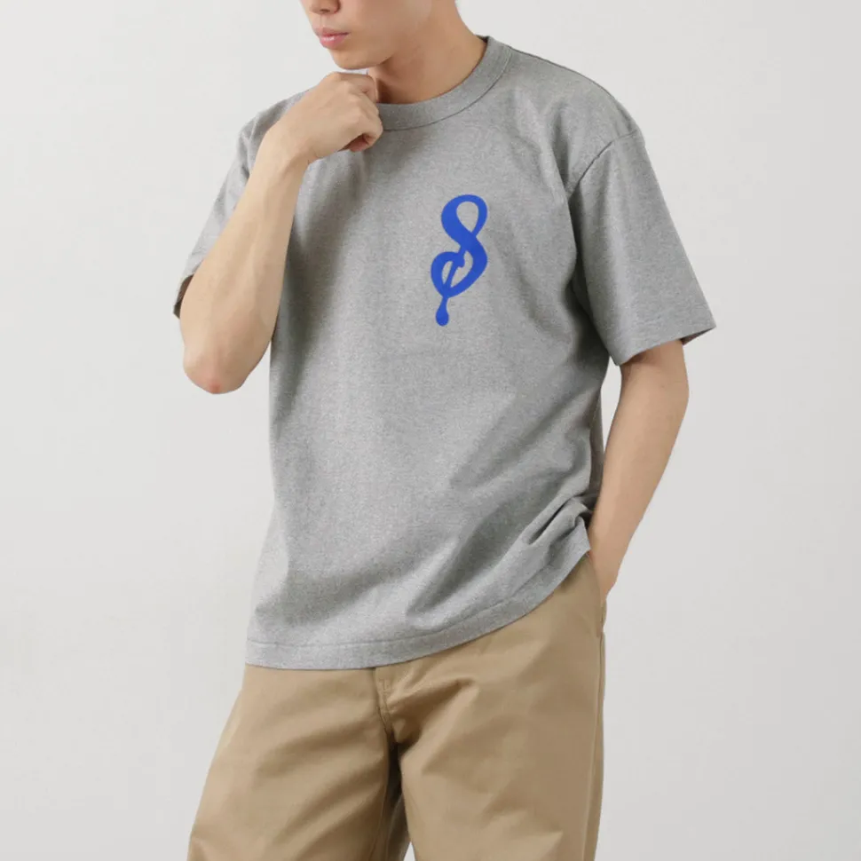 A.G.SPALDING&BROS / 14/Jersey Felt Letter Short Sleeve T-Shirt S Logo