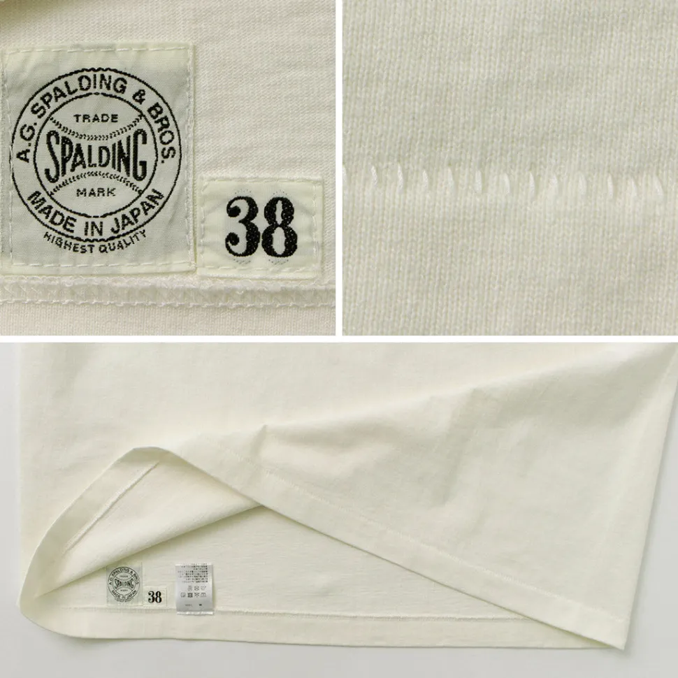 A.G.SPALDING&BROS / 14/Jersey Felt Letter Short Sleeve T-Shirt S Logo