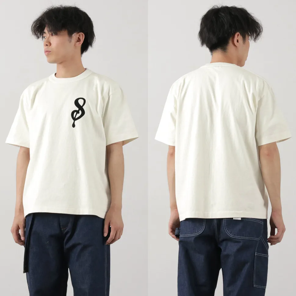 A.G.SPALDING&BROS / 14/Jersey Felt Letter Short Sleeve T-Shirt S Logo