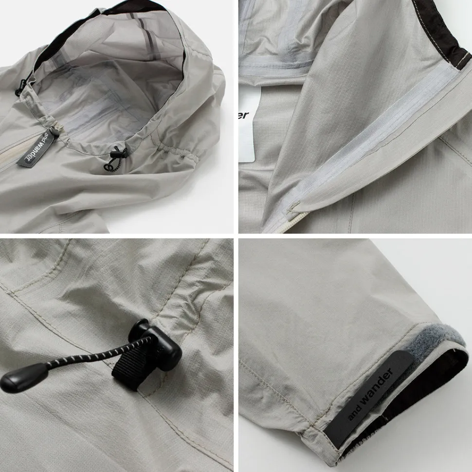 AND WANDER / 3 Layer Ultralight Rain Jacket