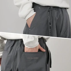 AND WANDER / Nylon Chino Tucked Tapered Pants