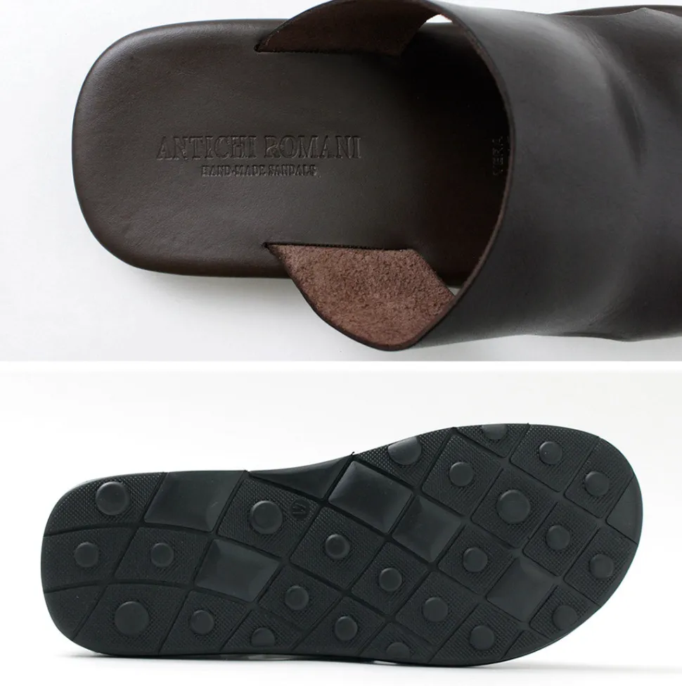 ANTICHI ROMANI / Leather slide sandal