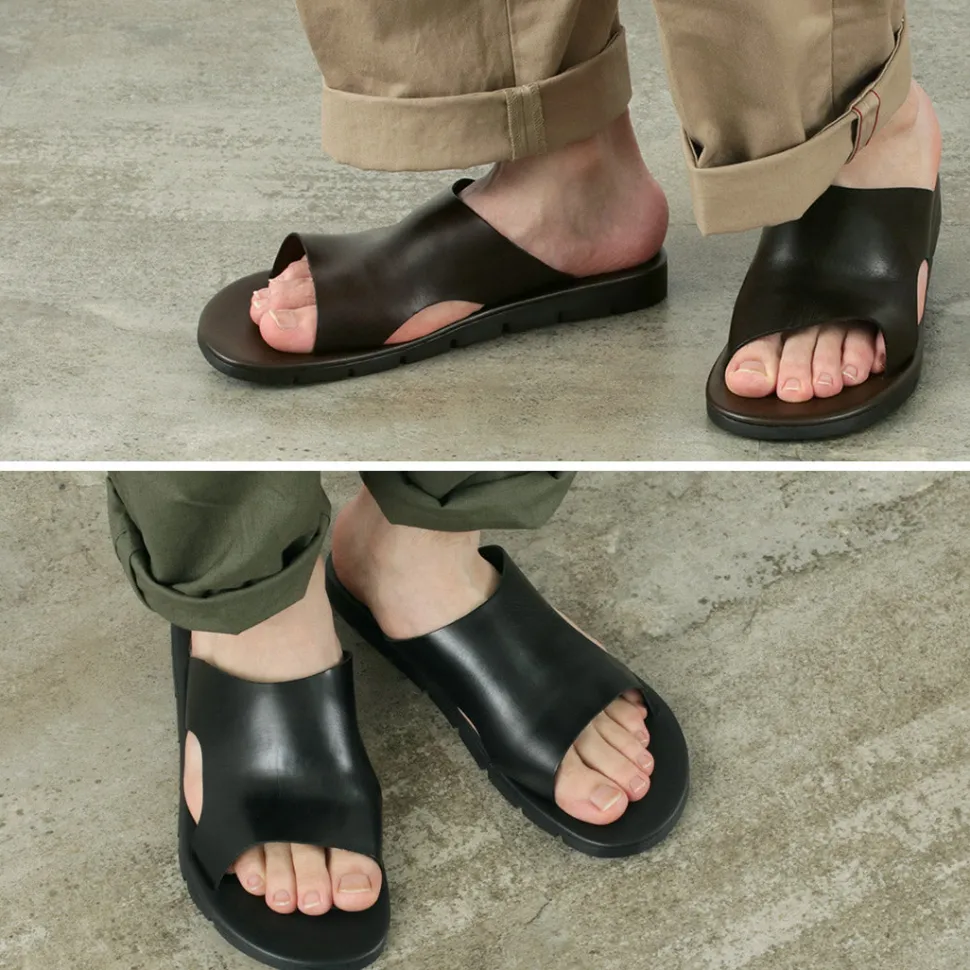 ANTICHI ROMANI / Leather slide sandal