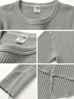 BARNS / BR-3050 Big Waffle Long Sleeve Thermal / T-shirt