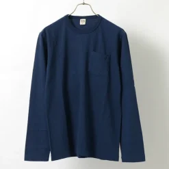 BARNS / BR-1106 Jersey Crew Neck L/S Pocket T-Shirt