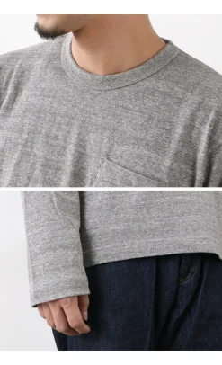 BARNS / BR-1106 Jersey Crew Neck L/S Pocket T-Shirt