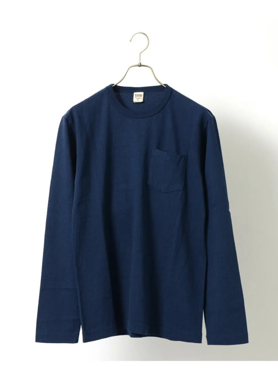 BARNS / BR-1106 Jersey Crew Neck L/S Pocket T-Shirt