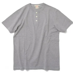 BARNS / BR-8146 Knitsted Henley Neck Short Sleeve Crew Neck T-Shirt