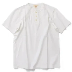 BARNS / BR-8146 Knitsted Henley Neck Short Sleeve Crew Neck T-Shirt