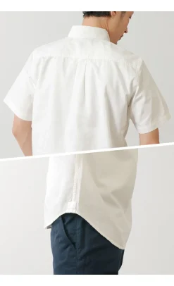 BARNS / BR-5266 Ox S/S button-down shirt