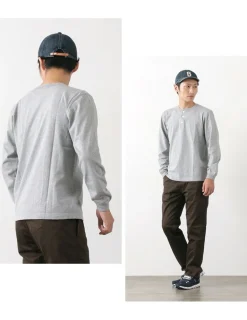 BARNS / COZUN Knit Vintage Long Sleeve Henry Neck T-Shirt