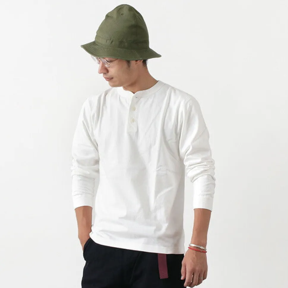 BARNS / COZUN Knit Vintage Long Sleeve Henry Neck T-Shirt