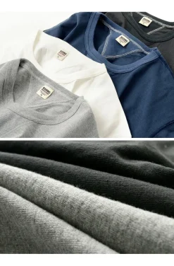 BARNS / COZUN Knit Vintage Long Sleeve Crew Neck T-Shirt