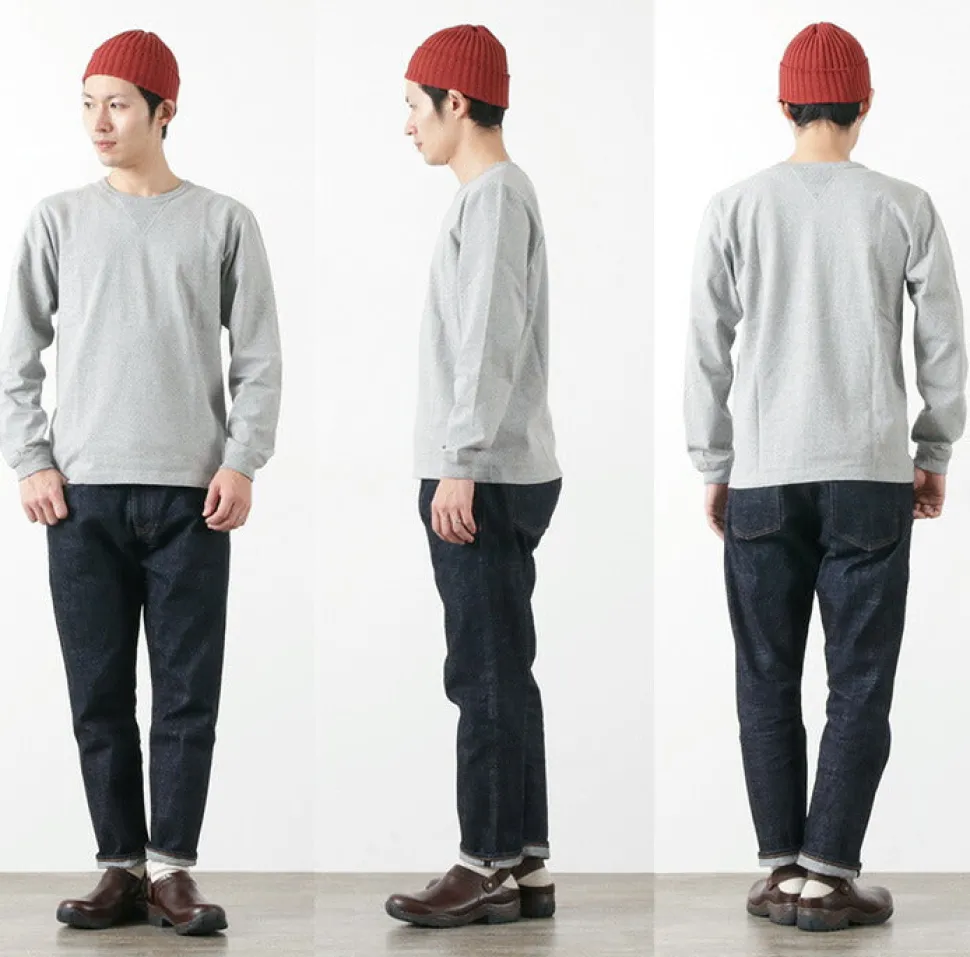 BARNS / COZUN Knit Vintage Long Sleeve Crew Neck T-Shirt