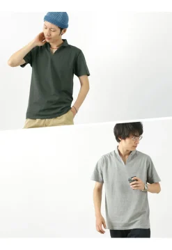 BARNS / Cozun Knit Vintage Skipper Polo Shirt