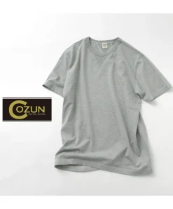 BARNS / Cozun knitted vintage gusset short sleeve crew neck T-shirt