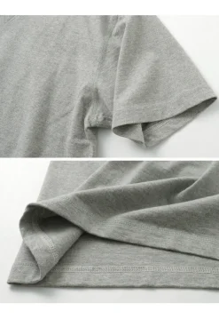 BARNS / Cozun knitted vintage gusset short sleeve crew neck T-shirt