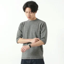 BARNS / Heavy spun milled fabric 6.5/10 sleeve T-shirt