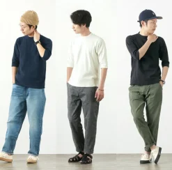 BARNS / Heavy spun milled fabric 6.5/10 sleeve T-shirt