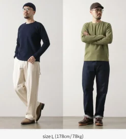 BARNS / Heavy Spun Milled Fabric Long Sleeve T-Shirt