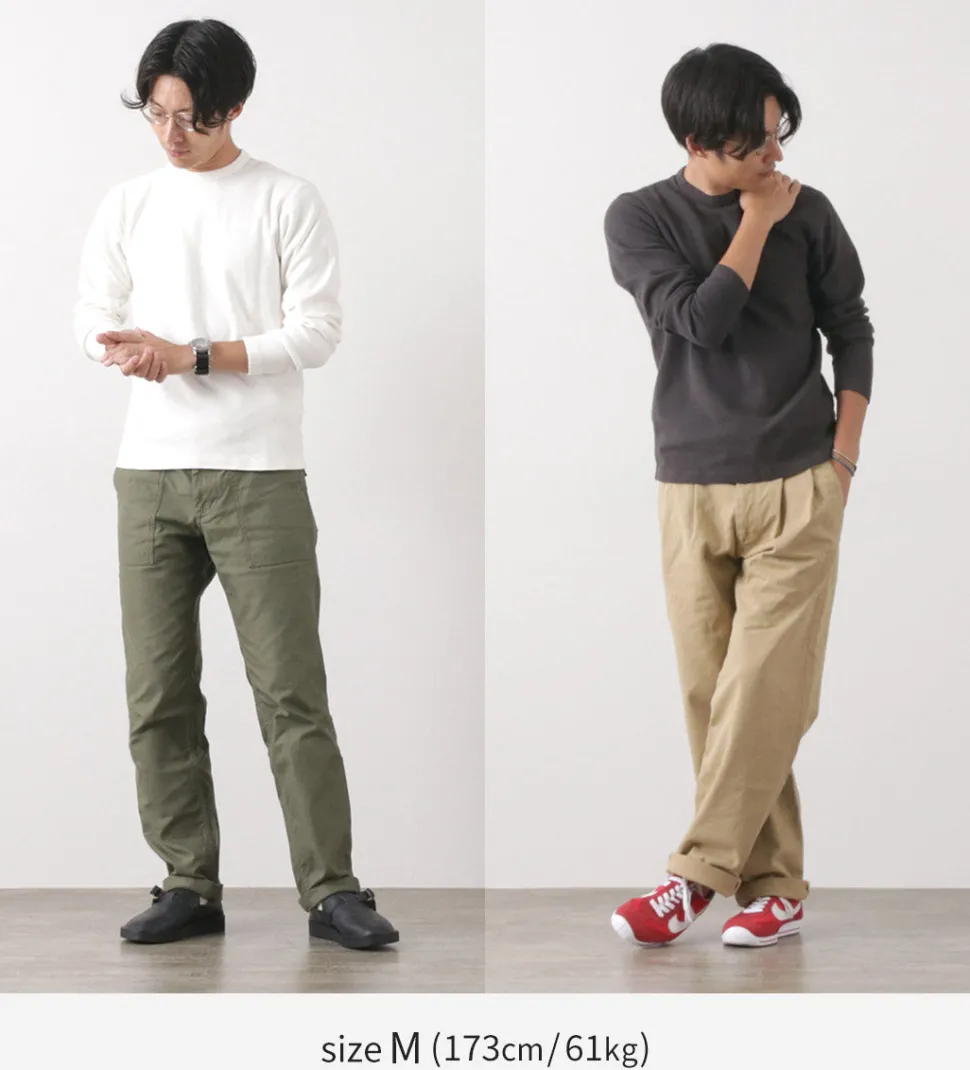 BARNS / Heavy Spun Milled Fabric Long Sleeve T-Shirt