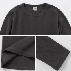 BARNS / Heavy Spun Milled Fabric Long Sleeve T-Shirt