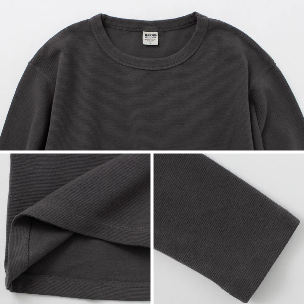 BARNS / Heavy Spun Milled Fabric Long Sleeve T-Shirt