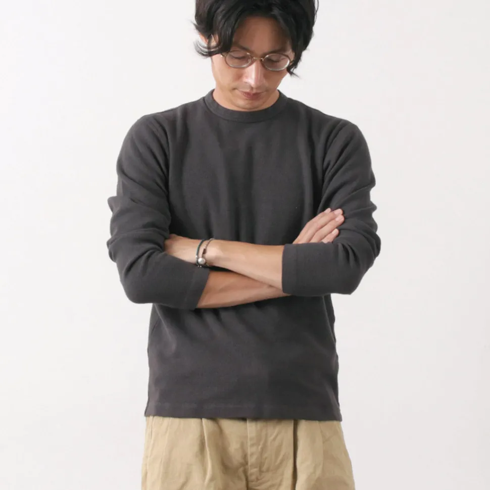 BARNS / Heavy Spun Milled Fabric Long Sleeve T-Shirt