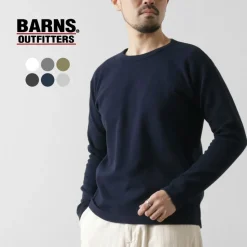 BARNS / Heavy Spun Milled Fabric Long Sleeve T-Shirt