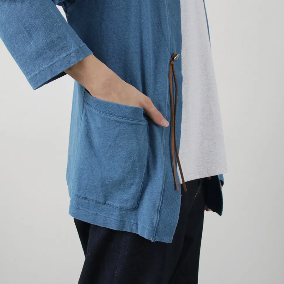 BARNS / Relaxed Fit Indigo Cardigan