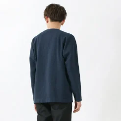 BARNS / Spun Milled Henley Neck Long Sleeve T-Shirt