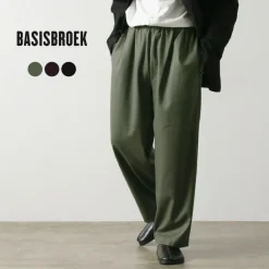 BASISBROEK / MOREMO Wide Pants High Count Flannel