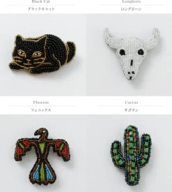 BEADED ACCESSORIES / Beaded pin badge M