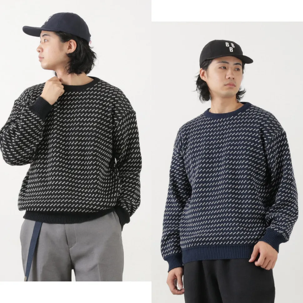 BINGHAMTON KNITTING COMPANY / Birds Eye Crew Sweater