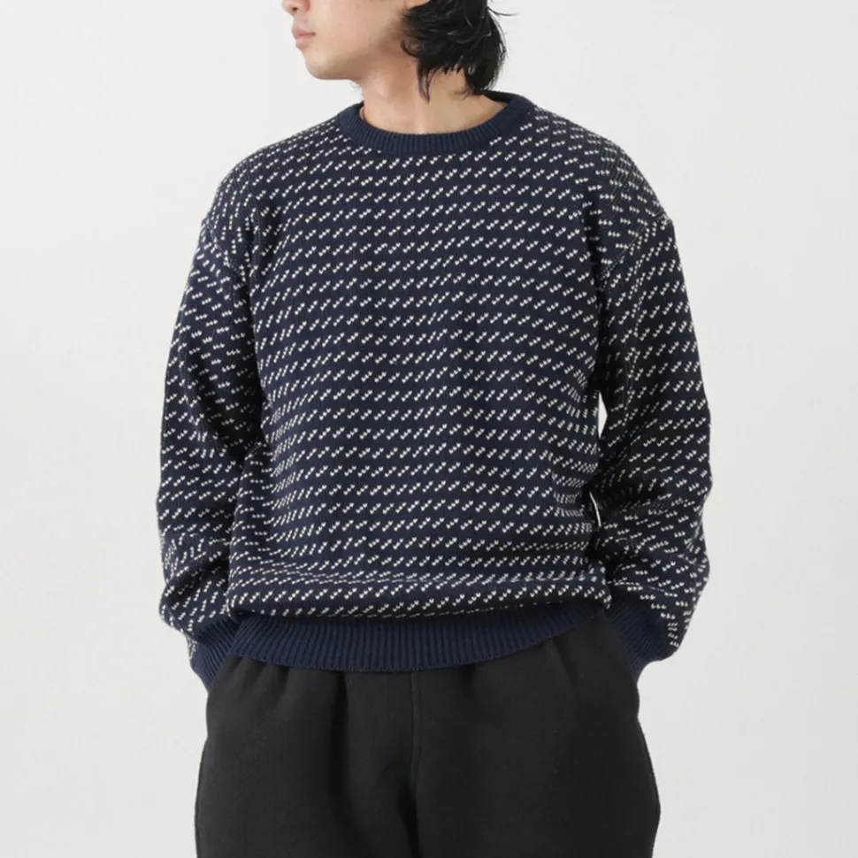 BINGHAMTON KNITTING COMPANY / Birds Eye Crew Sweater