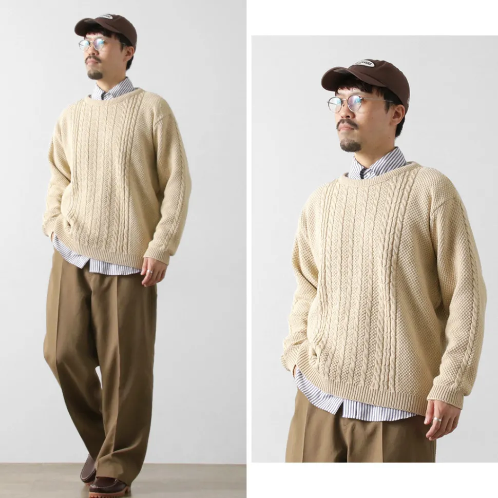 BINGHAMTON KNITTING COMPANY / Fisherman Pullover Cotton Knit