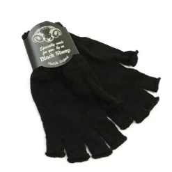BLACK SHEEP / Fingerless knit gloves