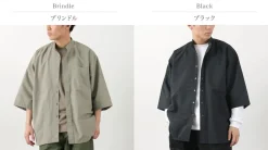 BURLAP OUTFITTER / 7/10 Sleeve Band Collar Shirt