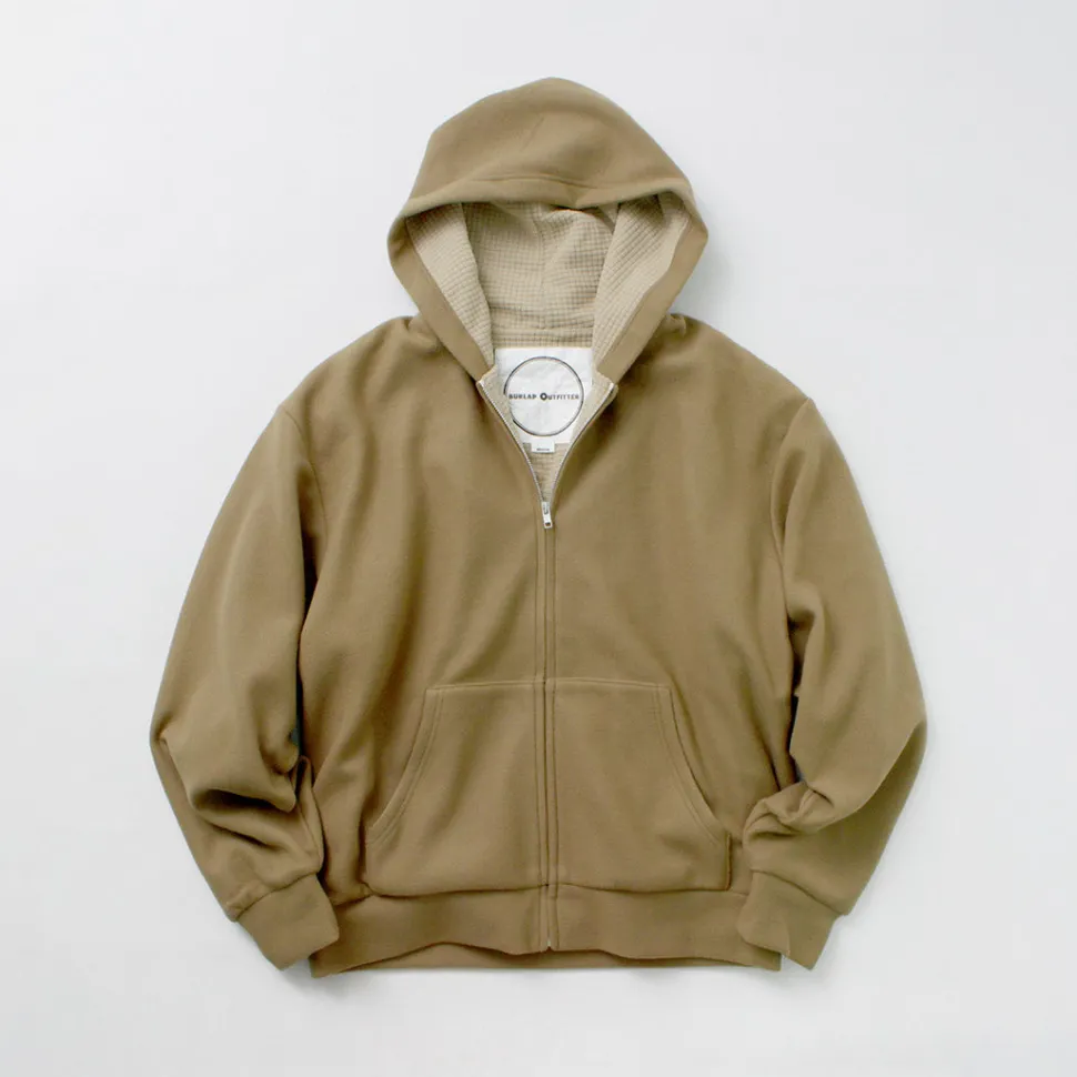 BURLAP OUTFITTER / Grid Fleece Lined Zip Hoodie