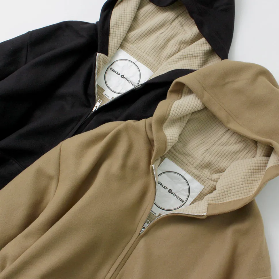 BURLAP OUTFITTER / Grid Fleece Lined Zip Hoodie