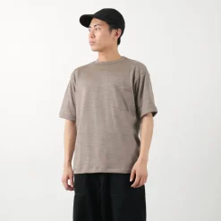BURLAP OUTFITTER / Short Sleeve Merino Wool Pocket T-Shirt
