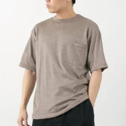 BURLAP OUTFITTER / Short Sleeve Merino Wool Pocket T-Shirt