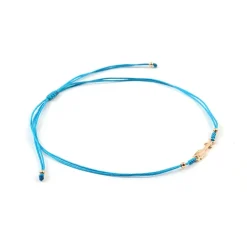 CHALISA T.. / Arrow Silver Notched Cord Anklet