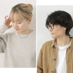 CHALISA T.. / Black onyx beads silver ball chain necklace 925 silver