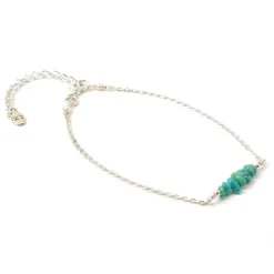CHALISA T.. / Chita Turquoise Silver Chain Anklet