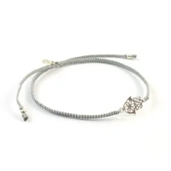 CHALISA T.. / Hamsa Hand Notched Cord Anklet