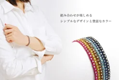 CHALISA T.. / Karen Silver Beaded Notched Cord Bracelet