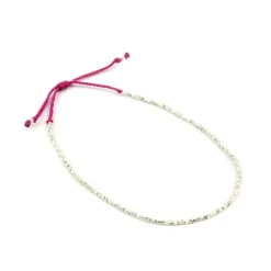 CHALISA T.. / Karen Silver Beads Single Cord Anklet